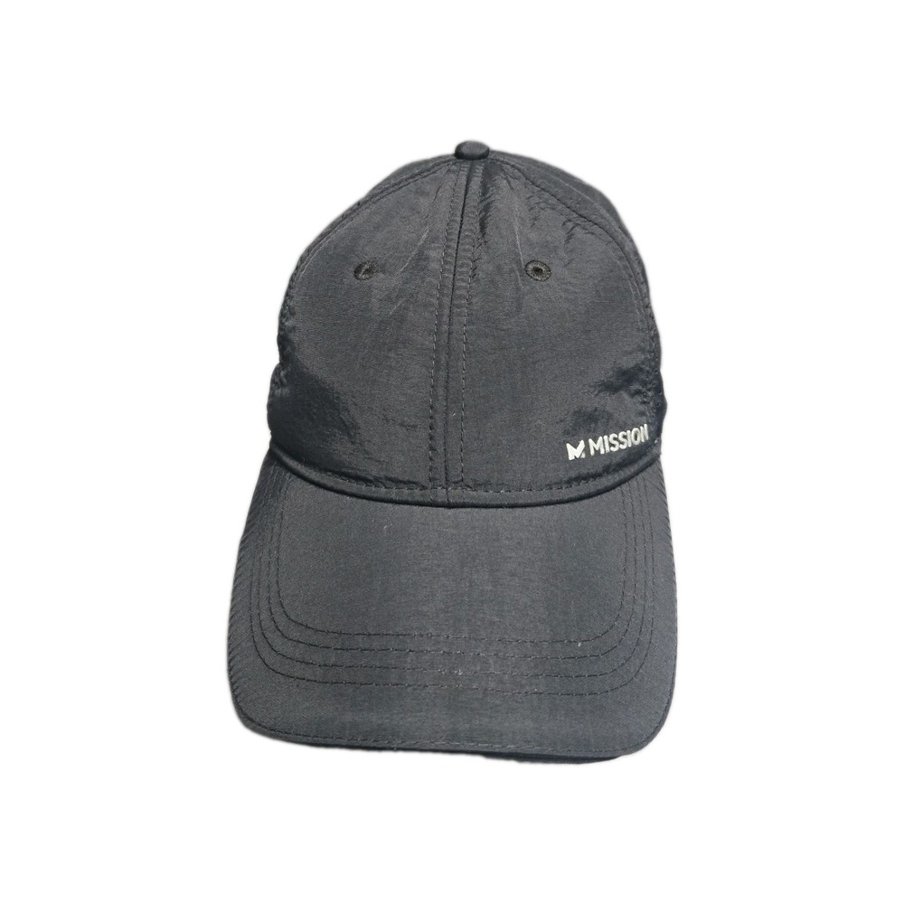 Mission Baseball Cap Black One Size Performance Wet To Cool Adjustable Hat *note